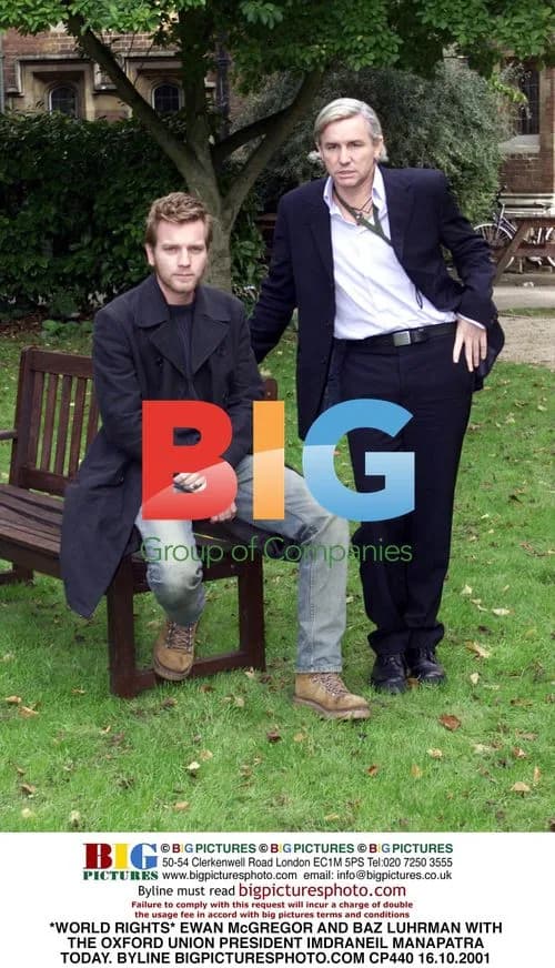 Ewan McGregor and Baz Luhrman with Oxford Union President