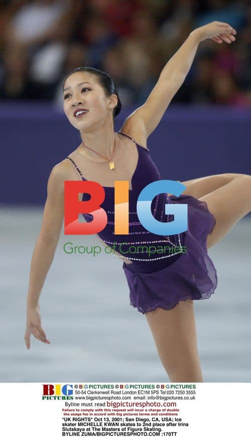 Michelle Kwan skates to 2nd place