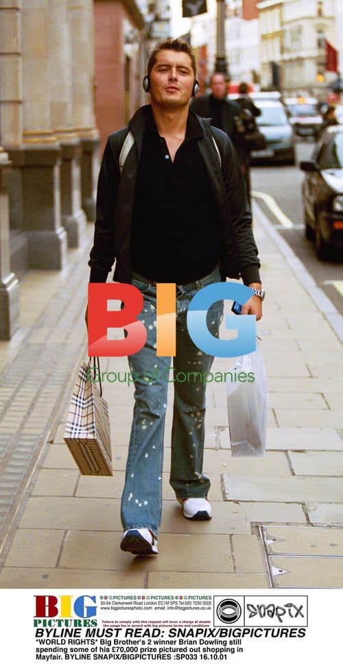 Big Brother's Brian Dowling out shopping in Mayfair