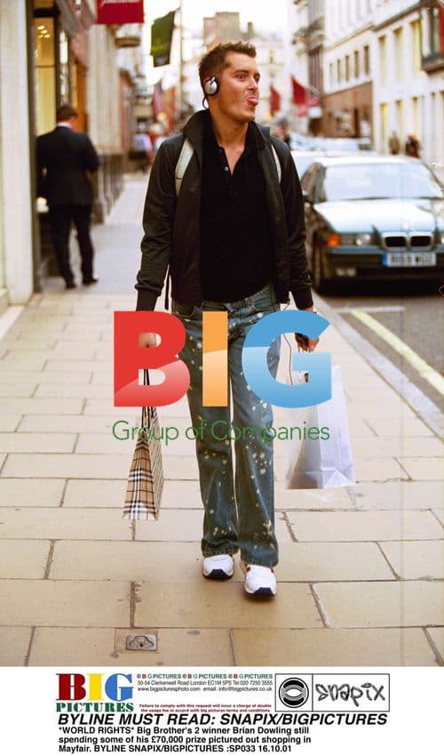 Big Brother's Brian Dowling shops in Mayfair