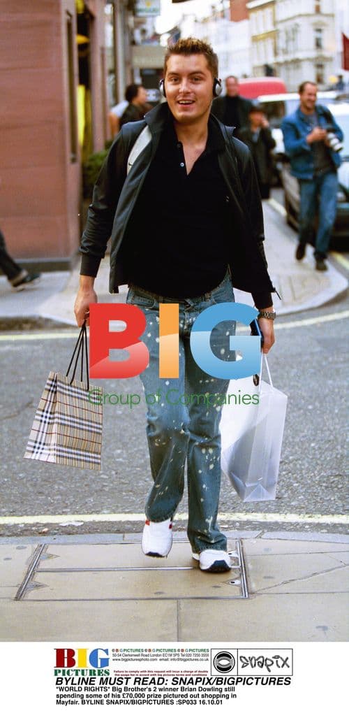 Big Brother's Brian Dowling shopping in Mayfair