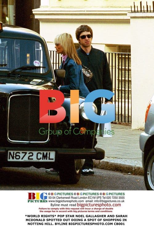 Noel Gallagher and Sarah McDonald Shopping in Notting Hill