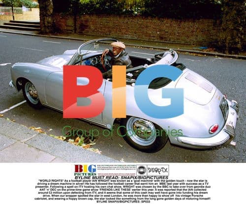 IAN WRIGHT Drives Silver Porsche 911 Cabriolet