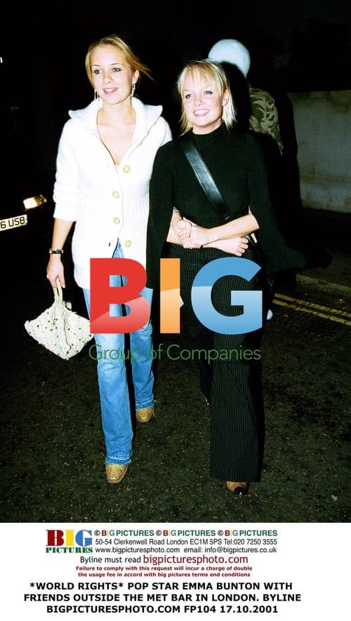 Emma Bunton with friends in London