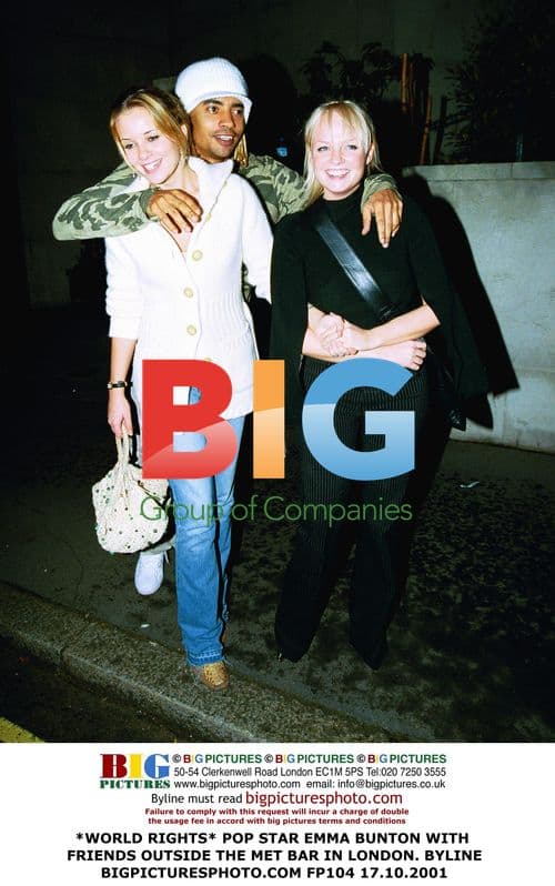 Emma Bunton and friends outside the Met Bar