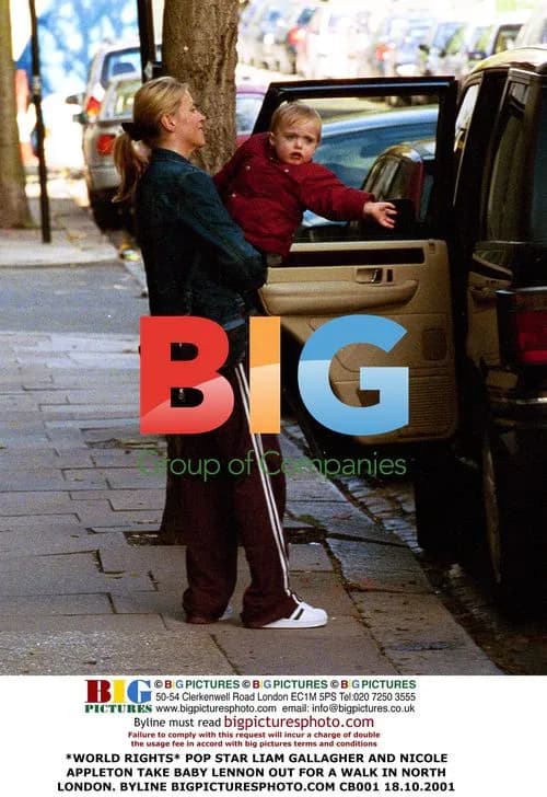 Liam Gallagher and Nicole Appleton with baby Lennon