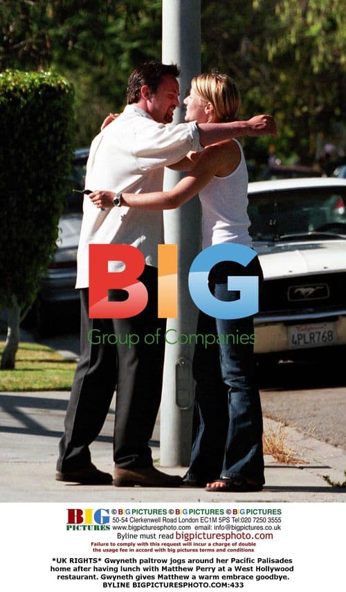 Gwyneth Paltrow hugs Matthew Perry in LA