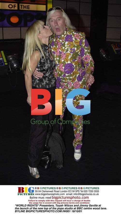 Toyah Wilcox and Jimmy Saville at TOTP studio launch