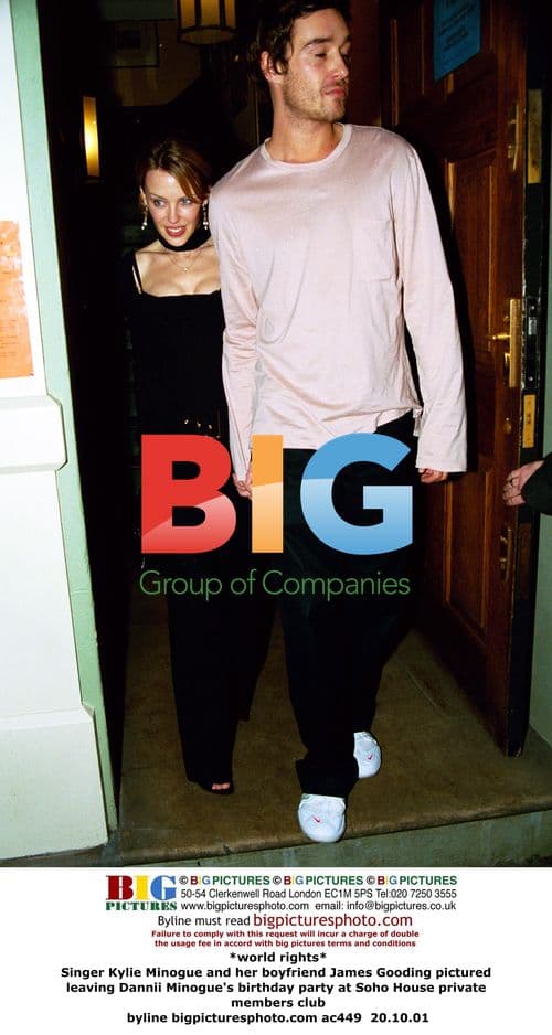 Kylie Minogue and James Gooding Leave Dannii's Birthday