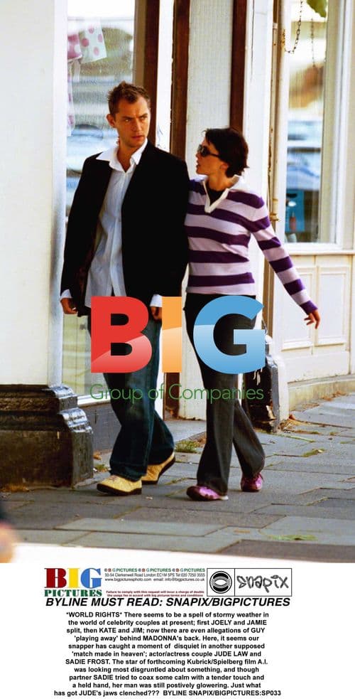 Jude Law and Sadie Frost's Tense Moment