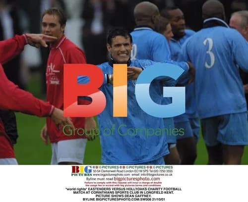 EASTENDERS VERSUS HOLLYOAKS CHARITY FOOTBALL MATCH
