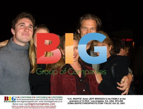 Jeff Bridges & Family at 'K-PAX' Premiere