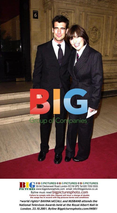 DAVINA MCCALL and HUSBAND at National Televison Awards