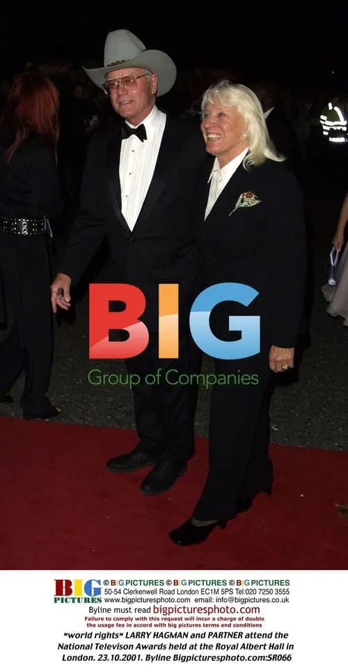 LARRY HAGMAN and PARTNER at National Television Awards