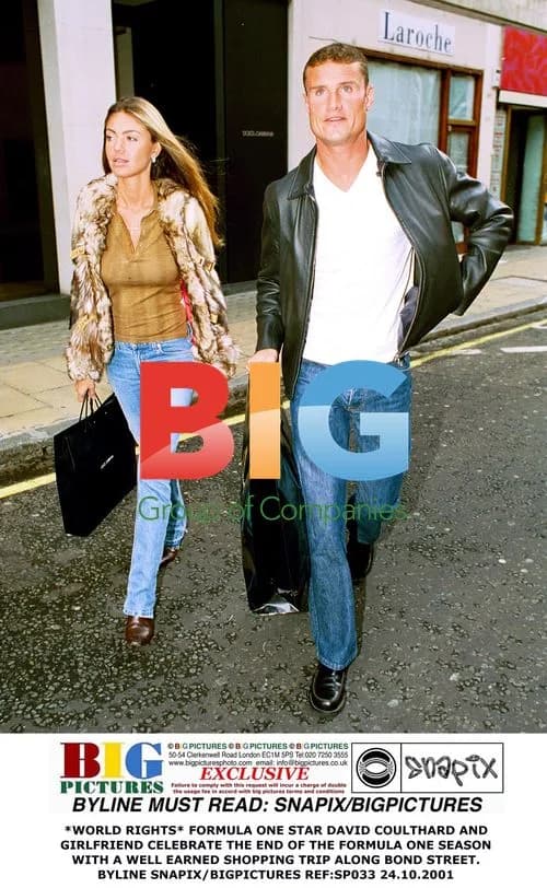 F1's David Coulthard and girlfriend shop on Bond Street