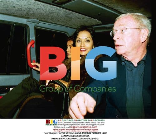 Michael Caine and Wife Leaving Nobu