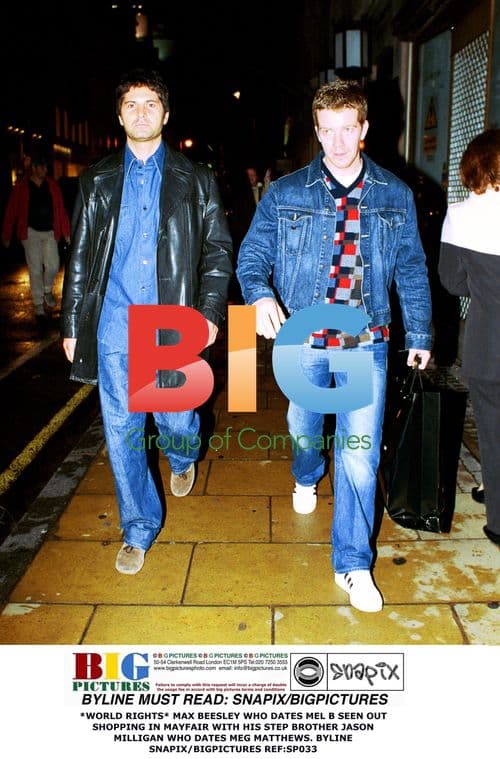 Max Beesley shopping with step brother Jason Milligan