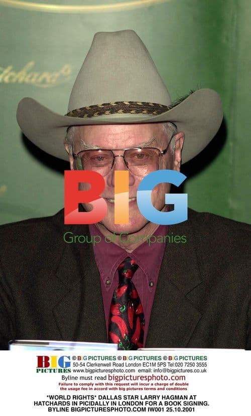 Larry Hagman at Hatchards in London