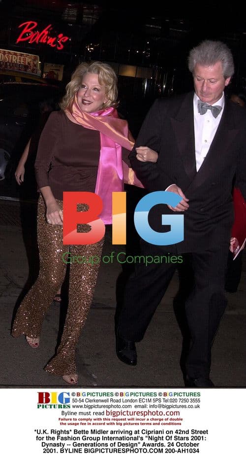 Bette Midler Arrives at Fashion Awards