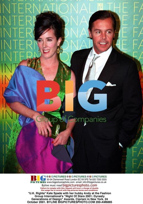 Kate Spade and Andy at Fashion Group International's "Night Of Stars 2001"