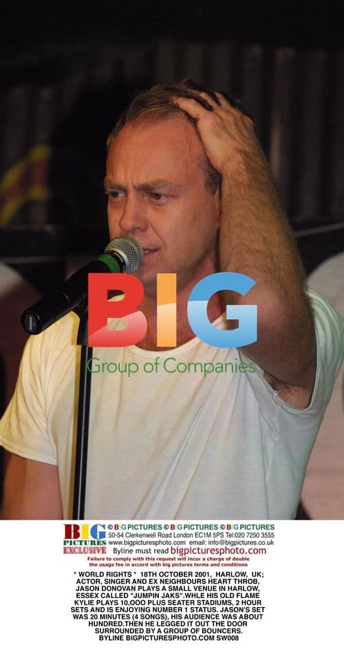 Jason Donovan Performs at Small Venue