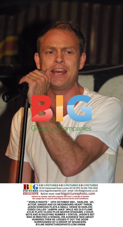 Jason Donovan Performs at Jumpin' Jaks Club