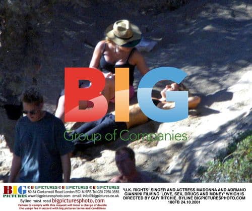 Madonna and Adriano Giannini on Film Set