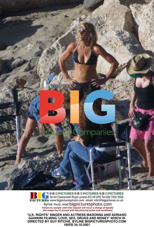 Madonna and Adriano Giannini on film set