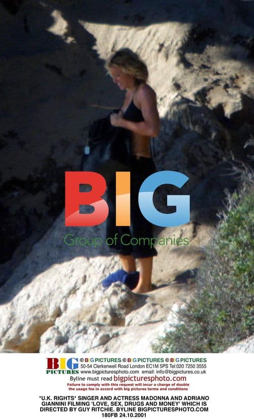 Madonna and Adriano Giannini on Film Set