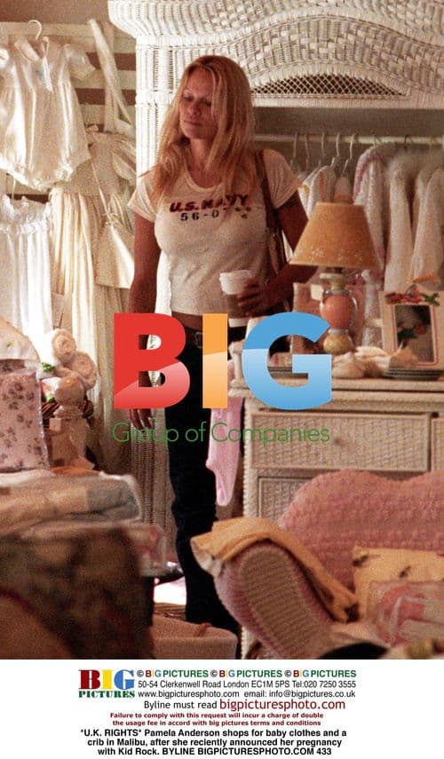 Pamela Anderson Shops for Baby Gear in Malibu