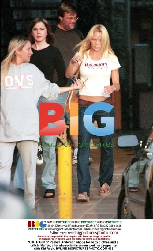 Pamela Anderson shops for baby items in Malibu