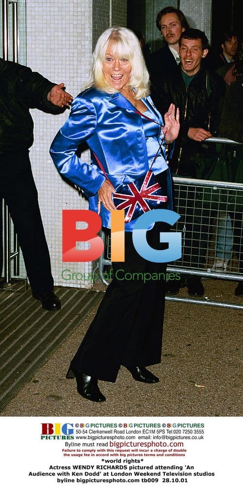 Wendy Richards attends 'An Audience with Ken Dodd'