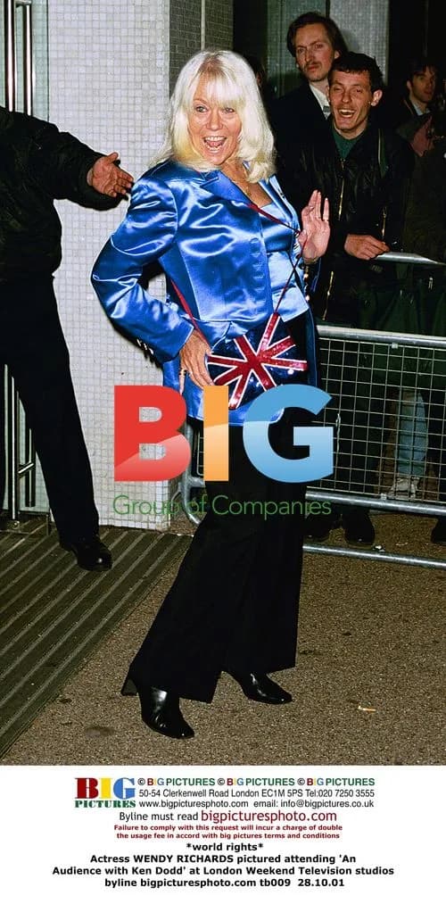 Wendy Richards attends 'An Audience with Ken Dodd'