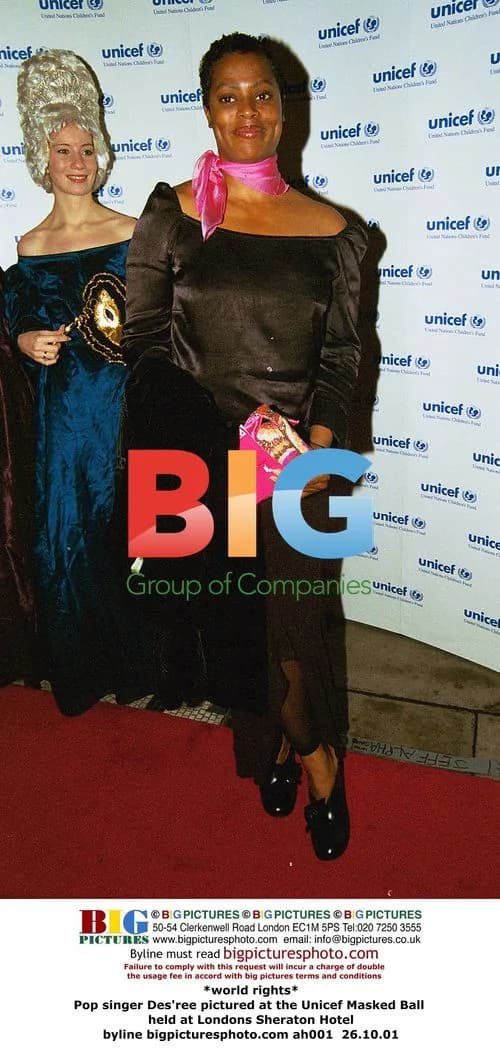 Pop singer Des'ree at Unicef Masked Ball