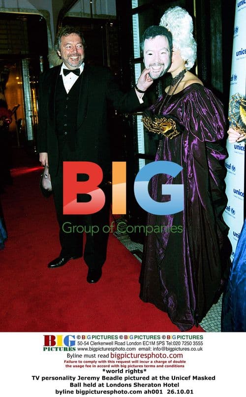 Jeremy Beadle at Unicef Masked Ball