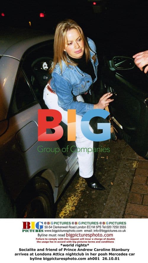 Caroline Stanbury arrives at Attica nightclub