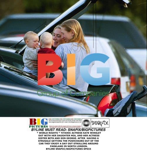 Kate Winslet with family in London park