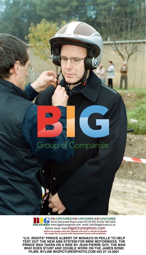 Prince Albert Tests BMW Motorbikes