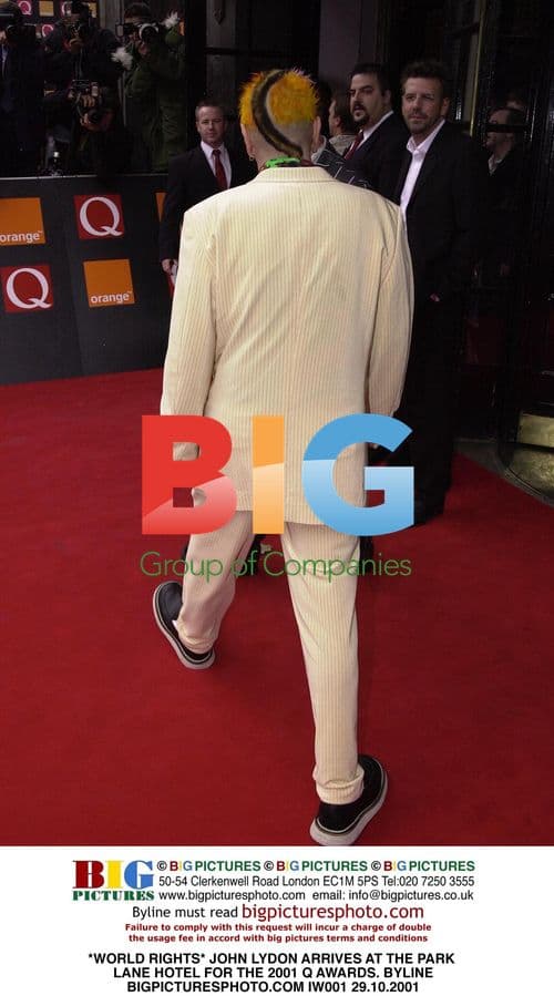 John Lydon Arrives at 2001 Q Awards