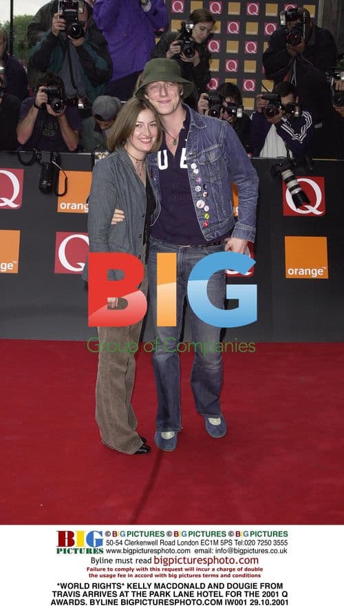 Kelly Macdonald and Dougie from Travis at Q Awards 2001