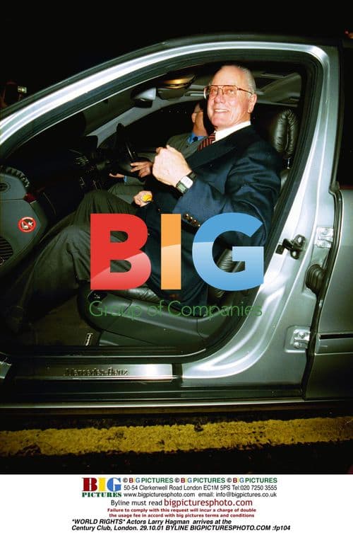Larry Hagman Arrives in London
