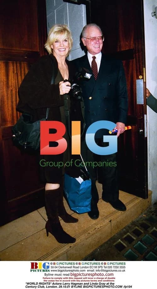 Actors Hagman and Gray at Century Club, London