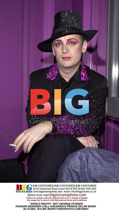 Boy George Attends Fashion Designer's Show