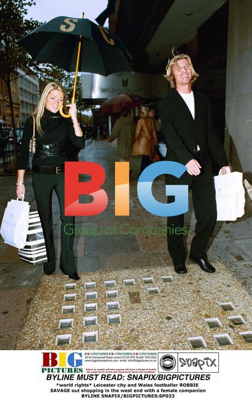 Robbie Savage Shopping in West End