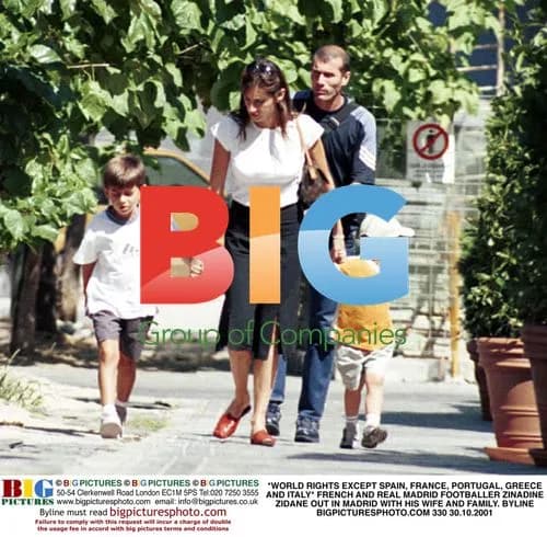 Zinedine Zidane and family in Madrid