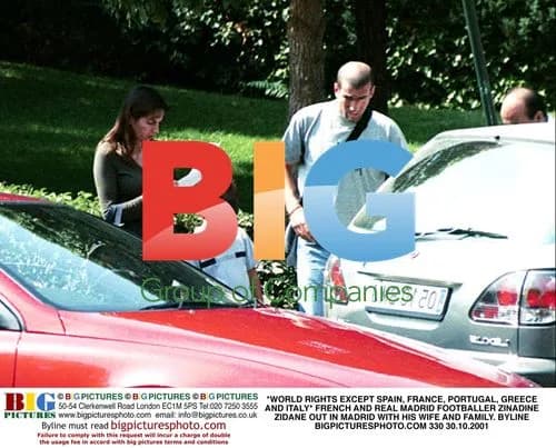 Footballer Zinedine Zidane out in Madrid with family