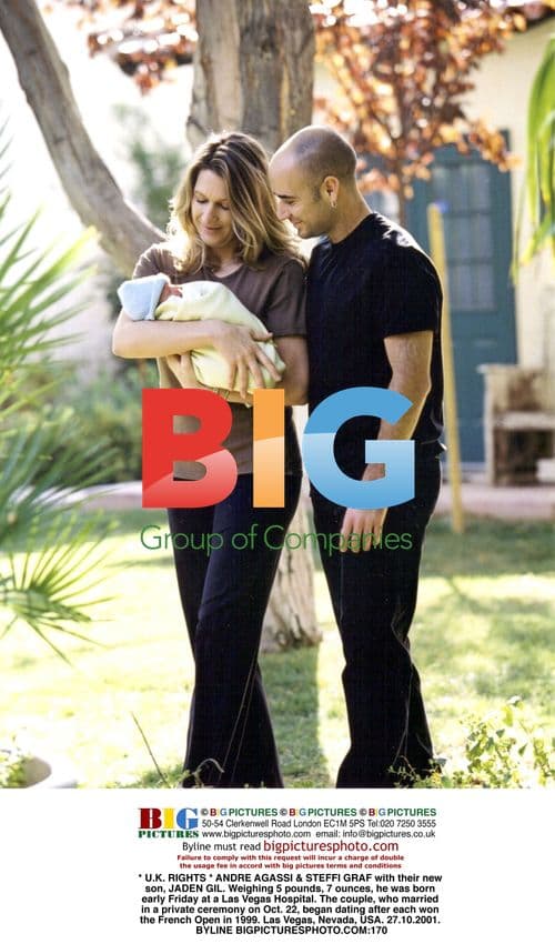 Andre Agassi and Steffi Graf with son Jaden