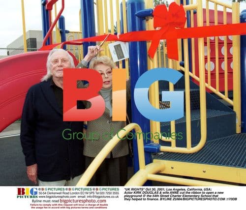 Kirk Douglas & wife Anne open playground