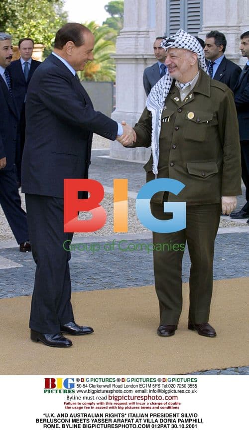 Berlusconi Meets Arafat in Rome
