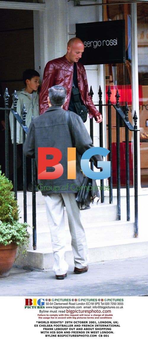 Frank Lebouef out shopping with son